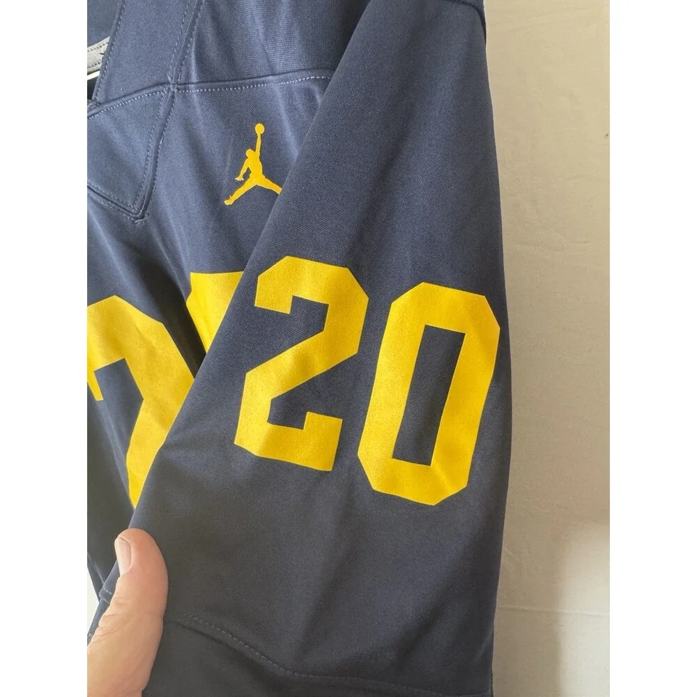 Jordan Michigan Wolverines Kalel Mullings #20 Jersey Mens XL NWT Navy NCAA